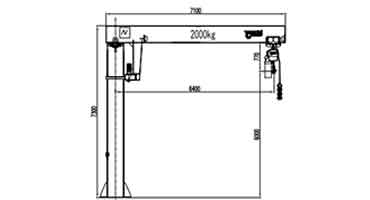 Slewing jib crane project design drawing    