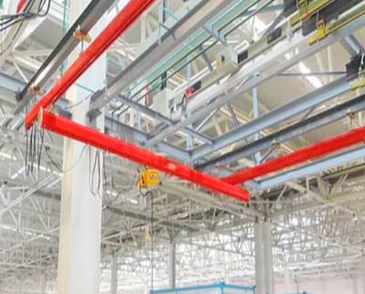 ceiling mounted single girder kbk cranes