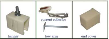 Single pole busbar, crane busbar