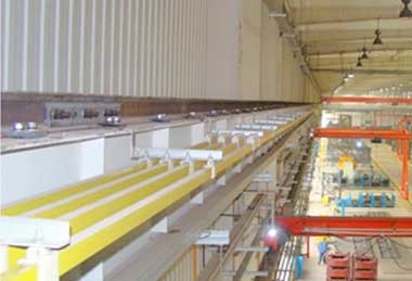 Single pole busbar, crane busbar