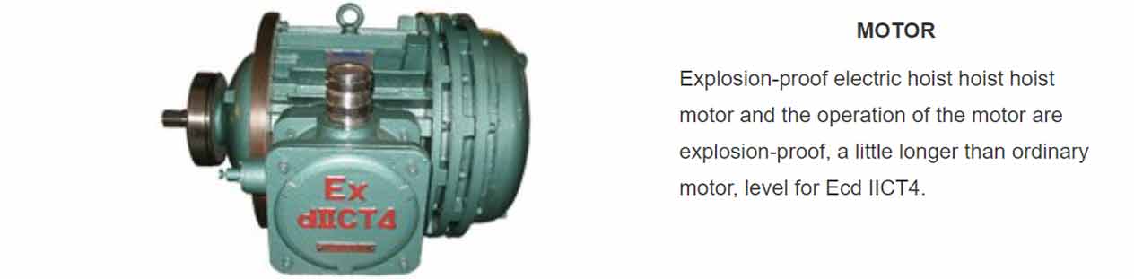 Explosion proof wire rope hoist Explosion proof hoist for safe crane