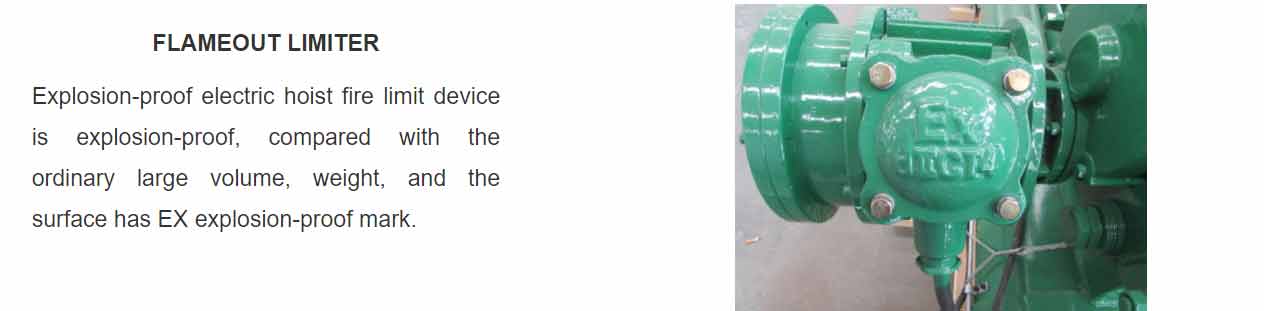 Explosion proof wire rope hoist Explosion proof hoist for safe crane