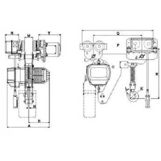 Low profile chain hoist