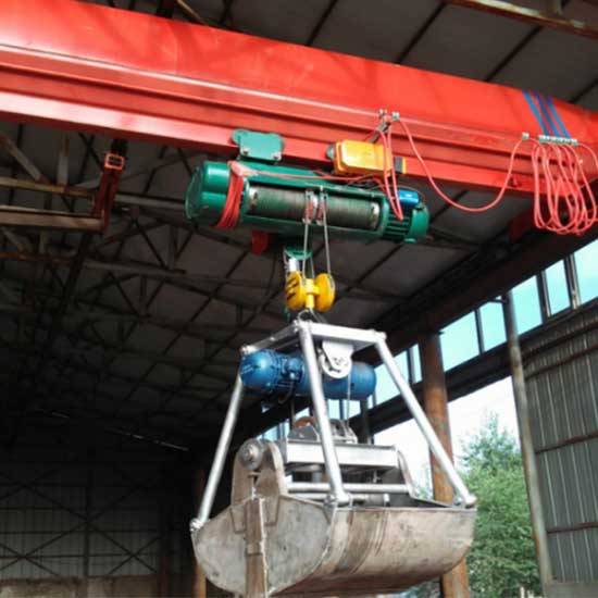 Grab bucket crane for coal mining