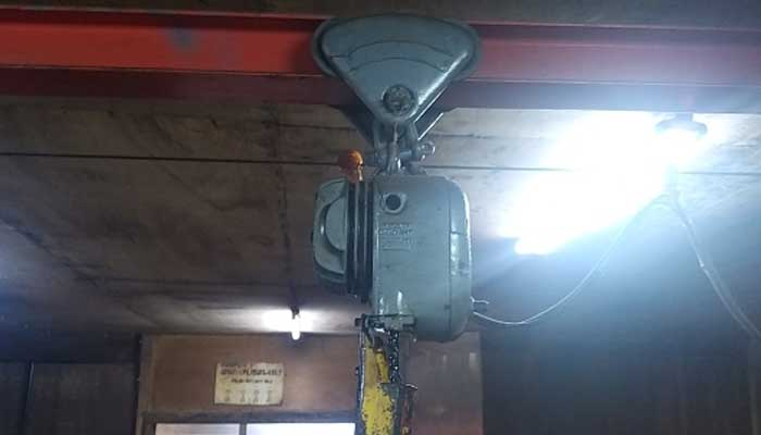 The existing electric chain hoists in Malaysia customer's workshop