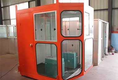 Cabin control for grab overhead crane