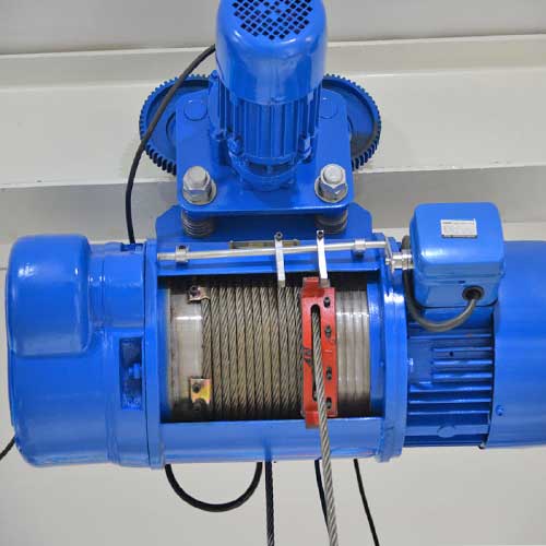 The travelling trolley type electric wire rope hoist is mainly used for horizontal walking on the crane or I-beam for loads handling up & down, left & right. The travelling trolley type electric wire rope hoist is mainly used for horizontal walking on the crane or I-beam for loads handling up & down, left & right.