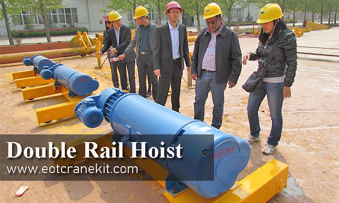 Double rail wire rope hoist trolley for double girder overhead crane & double girder gantry crane Double rail wire rope hoist trolley for double girder overhead crane & double girder gantry crane