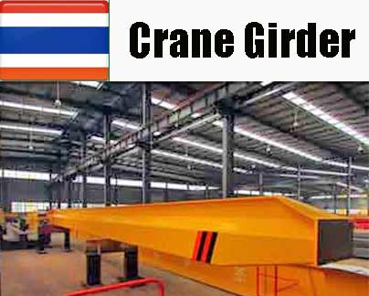 Main girder for single girder eot crane for Thailand valve plant 