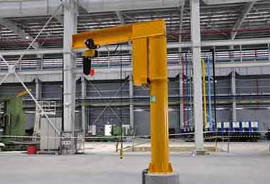 Floor mounted I beam jib crane 