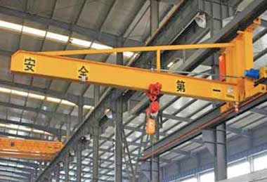 Wall mounted I beam jib crane with upper bracket 