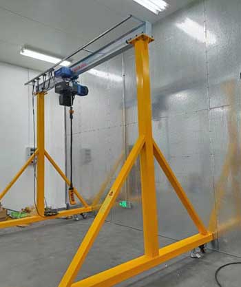 Electric chain hoist portable gantry crane for clean room 