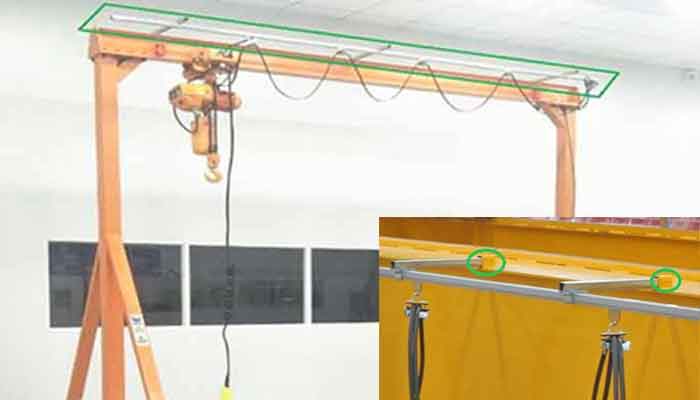 Small gantry crane festoon cable installation Small gantry crane festoon cable installation