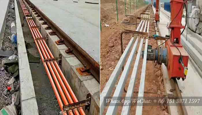 Single pole power line installation of gantry crane Single pole power line installation of gantry crane