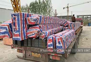 Main parts and components of 4 sets of overhead cranes for delivery to Uzbekistan.