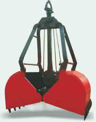 Remote control clamshell grab bucket 