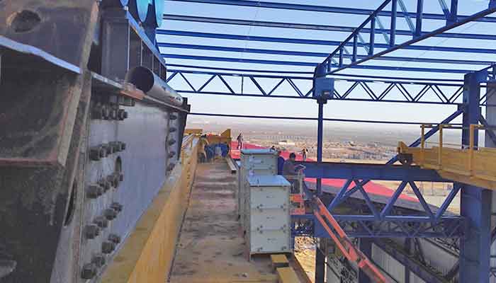 Electric overhead crane parts installation in Algeria