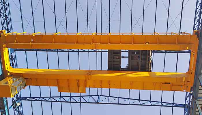 Open winch trolley double girder top running overhead crane Algeria