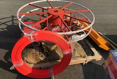 Hoist and parts and components wooden boxed for delivery to Kenya