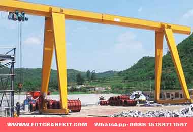 economical single girder gantry crane with double cantilevers