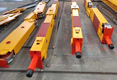 End carriages of 40 ton bridge for delivery to USA