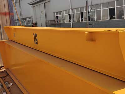 Main girder of single girder overhead crane top running design