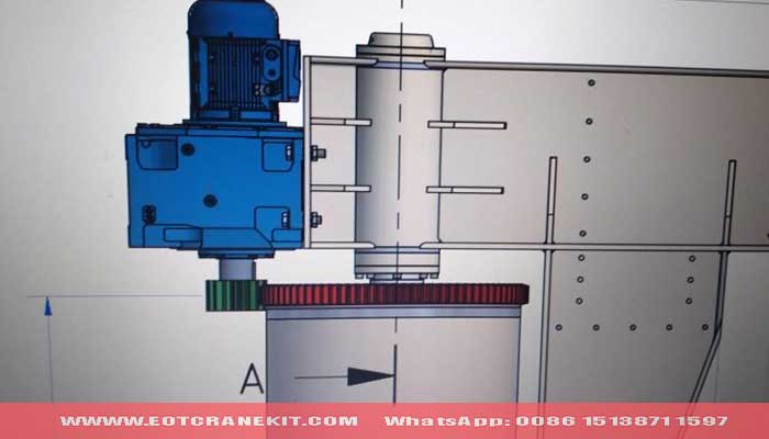 Rotating motor of pillar mounted slewing jib crane design 