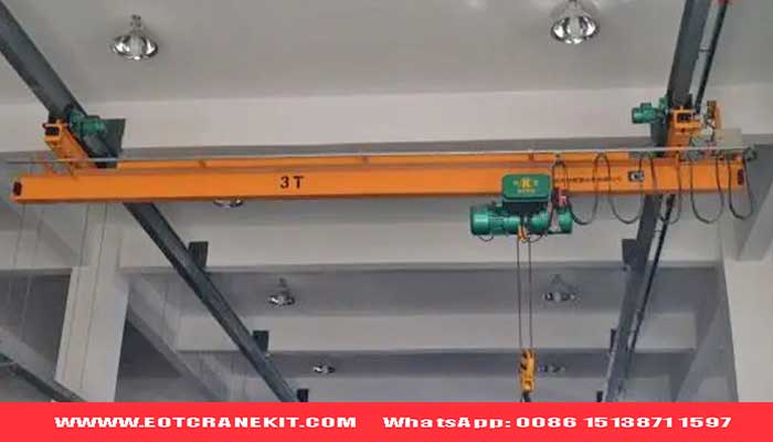 Light underhung bridge crane with single beam design  Light underhung bridge crane with single beam design