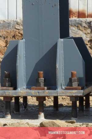 Steel columns of freestanding overhead crane 2 tons 