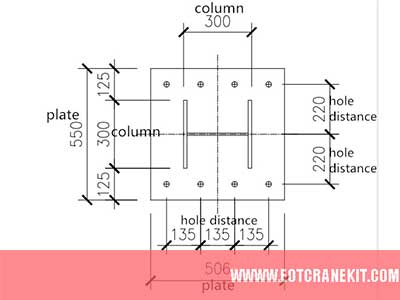 Crane column foundtion drawings 