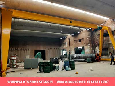 Full gantry single beam crane with i beam and monorail girder design  Full gantry single beam crane with i beam and monorail girder design