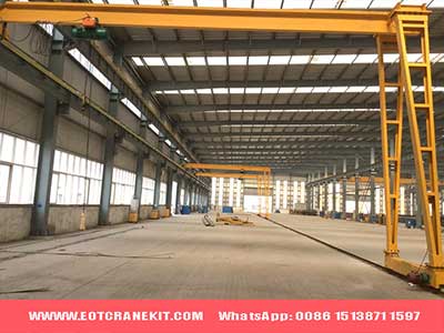 Semi gantry single beam gantry crane with i beam & monorail girder  Semi gantry single beam gantry crane with i beam & monorail girder