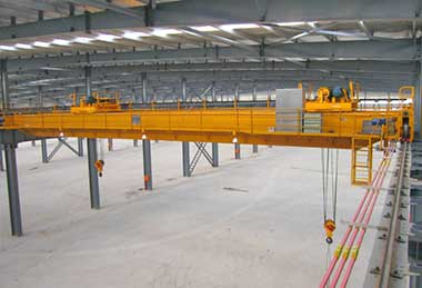 Crane type：QE Double Open Winch Overhead Crane