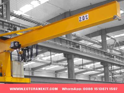 Wall travelling cantilever jib crane - Euro hoist jib crane
