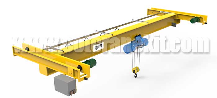 3D presentation of underhung overhead crane