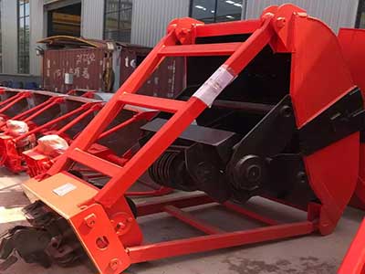 Clamshell grab bucket for bulk material handling crane 
