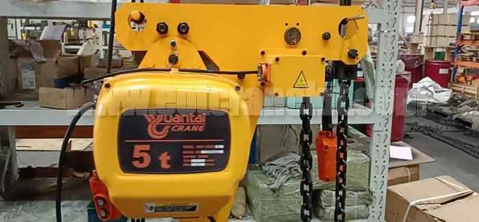 5 ton low headroom electric chain hoist for 5 ton mobile gantry crane 