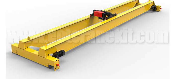 Double girder electric overhead cranes with European style 