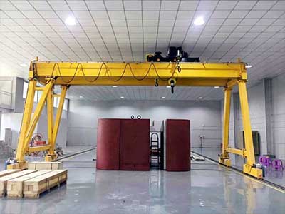 double girder gantry crane 20 ton for indoor use