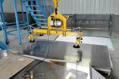 Sheet Metal Handling overhead crane with vacumm lifting device