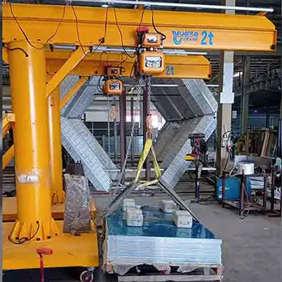 Custom Cantilever Rolling Cranes 2 Ton Project for Qatar