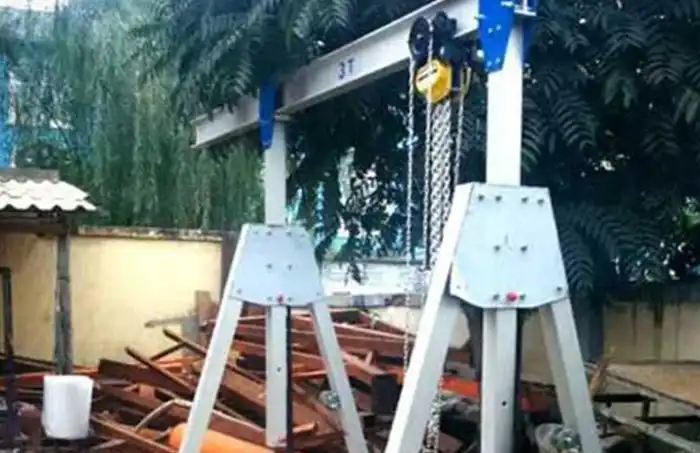 Span Adjustable Aluminum Gantry Cranes: