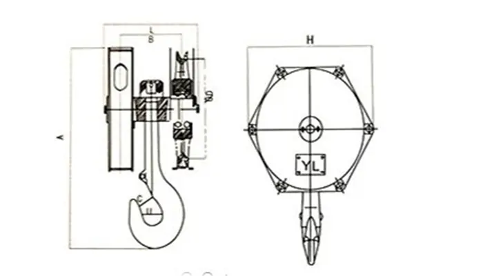 3.2 ton rotatry crane hook 