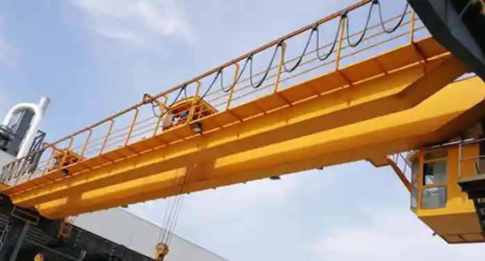 Outdoor Use of double girder overhead crane with open winch trolley 