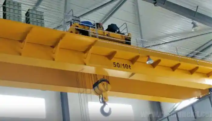 QD top running double girder overhead bridge crane with cost-effective open winch trolley