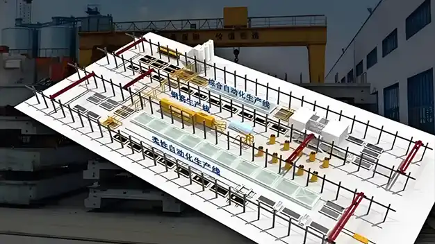 Overhead bridge cranes, gantry cranes for precast concrete manfuaturing plant with typical layouts