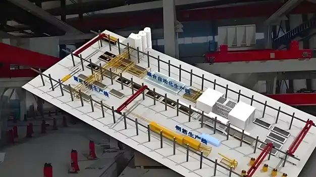 Overhead bridge cranes, gantry cranes for precast concrete manfuaturing plant with typical layouts