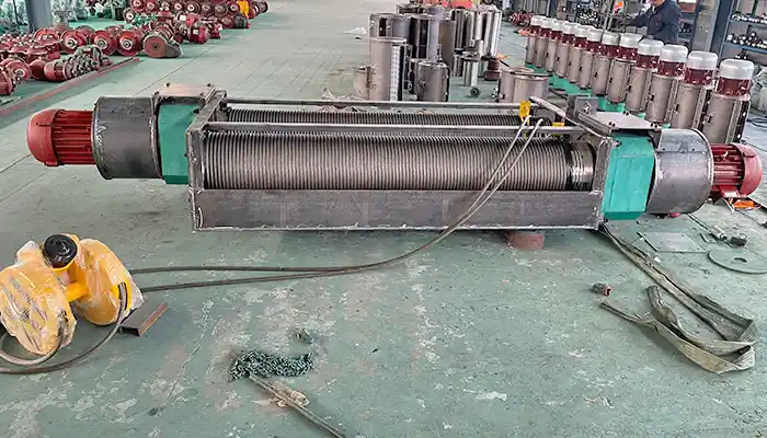 double rope drum wire rope hoist 70 meter lifting height