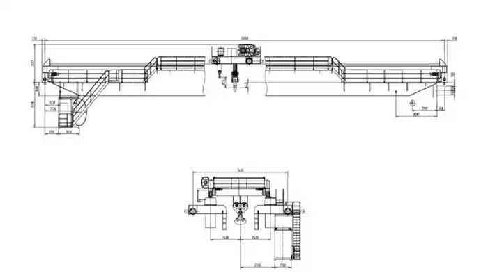 QDX Heavy Duty Bridge Crane Specification 100 Ton