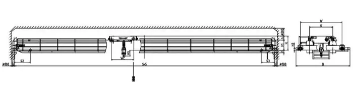 Heavy Duty Bridge Crane Specification 5 Ton & 10 Ton Low Headroom 